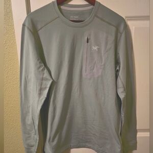 Arc'teryx Men's L Rho LT Crew Neck Men's Stone Green